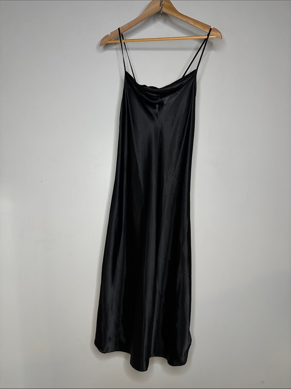 Vintage Y2K LBD Satin Midi Slip Dress Great Condition Size Medium